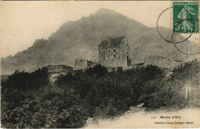Carte postale ancienne Monte d'Oro Corsica - Corse à Monte