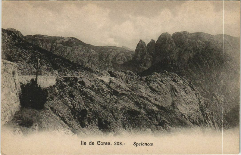 Carte postale ancienne Spelonca - Panorama Corsica - Corse