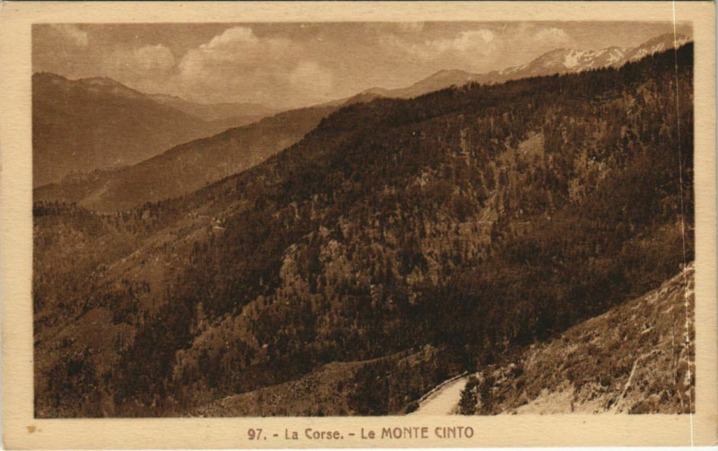 Carte postale ancienne Le Monte Cinto Corsica - Corse à Monte