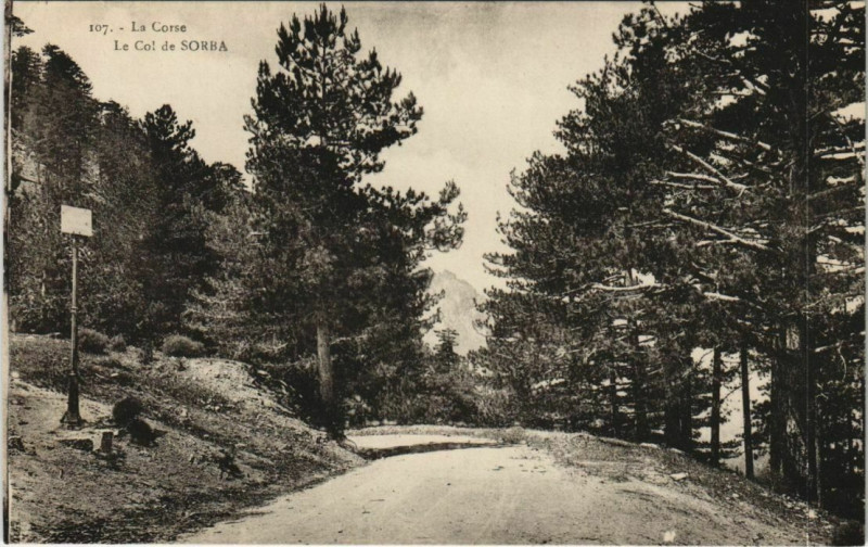 Carte postale ancienne Le Col de Sorba Corsica - Corse