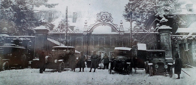 Carte postale ancienne Château de Marcelcave en 1917 1 à Marcelcave