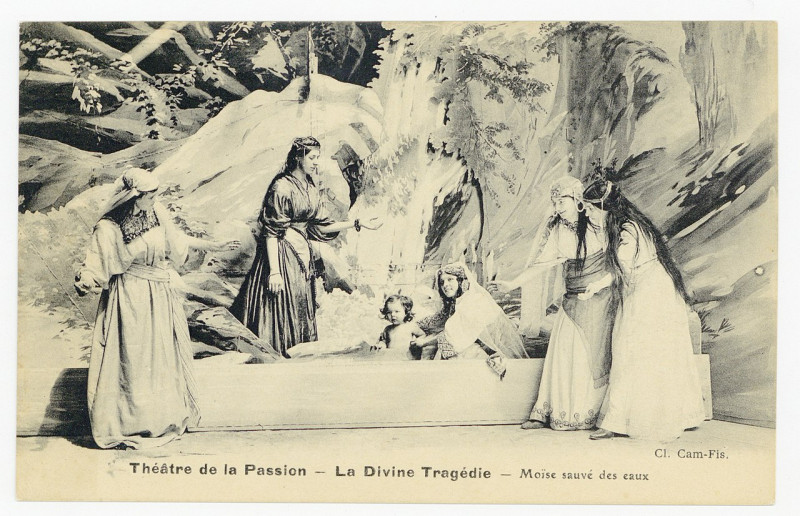 Carte postale ancienne Moïse sauvé des eaux - théâtre de la Passion, la Divine Tragédie P-Fg-Cp-01369 à Nancy