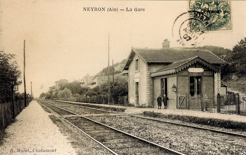 Carte postale ancienne La Gare à Neyron