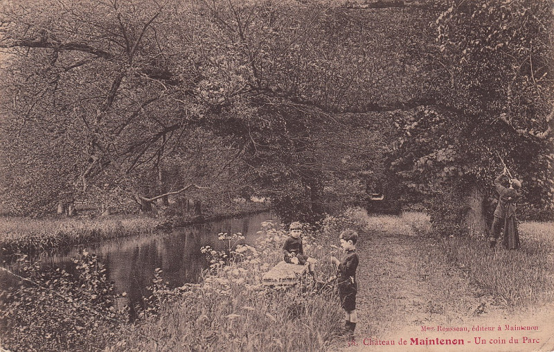 Carte postale ancienne 58. Château de Maintenon - Un coin du Parc (c.1910)  à Maintenon