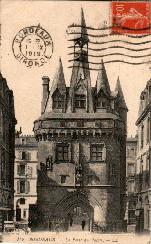 Carte postale ancienne Bordeaux - Porte du Palais (Ll) 2 à Bordeaux