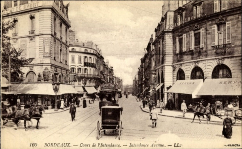 Carte postale ancienne Bordeaux le cours de l'Intendance 8 à Bordeaux