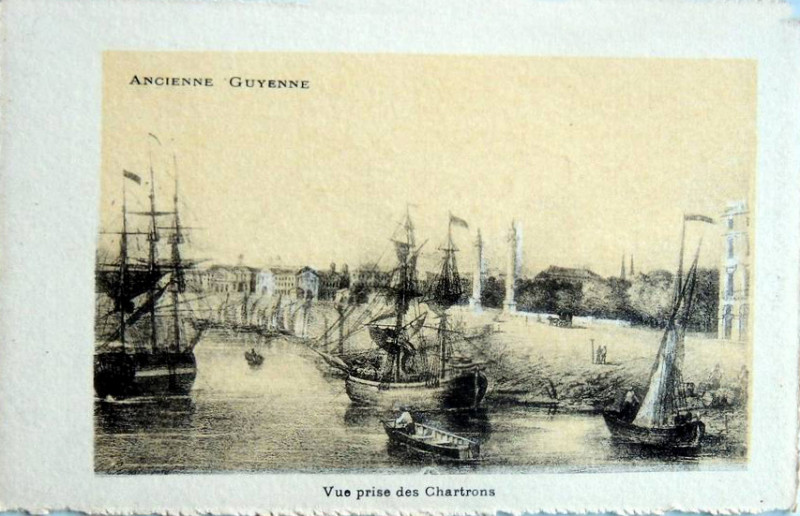 Carte postale ancienne Ancienne Guyenne - Bordeaux vue prise des Chartrons à Bordeaux