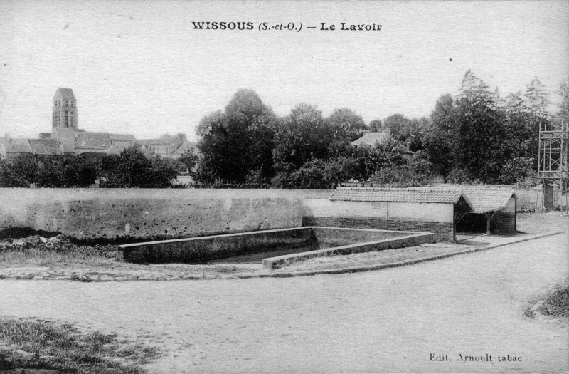 Carte postale ancienne Wissous - Le lavoir