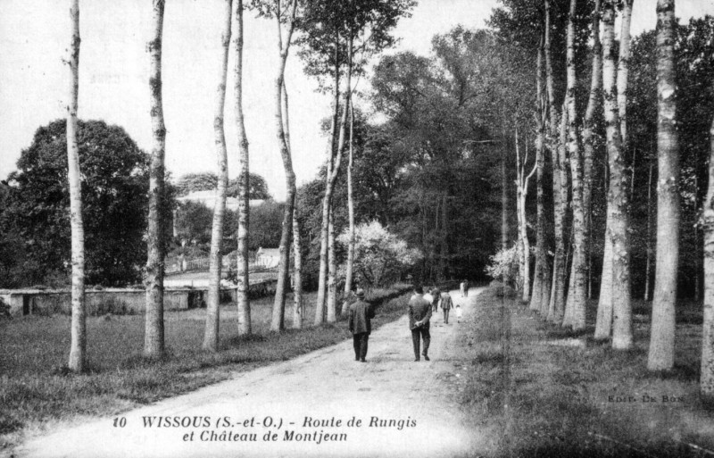 Carte postale ancienne Wissous - Route de Rungis