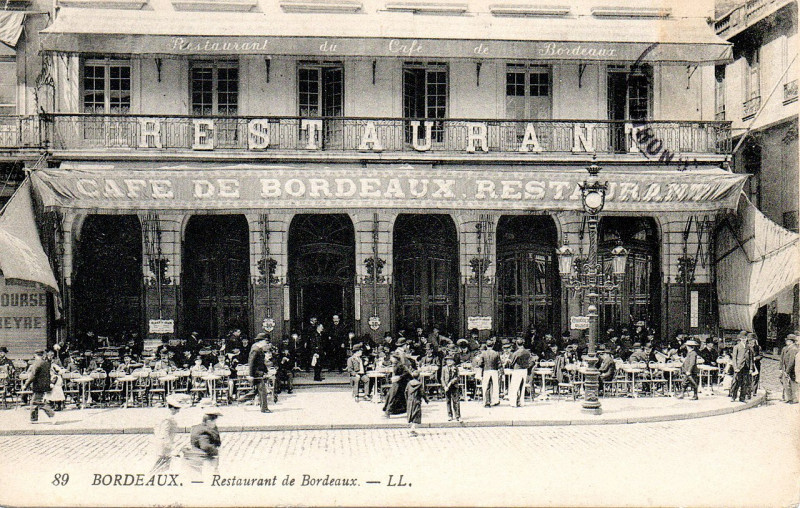 Carte postale ancienne Bordeaux - Restaurant de Bordeaux à Bordeaux