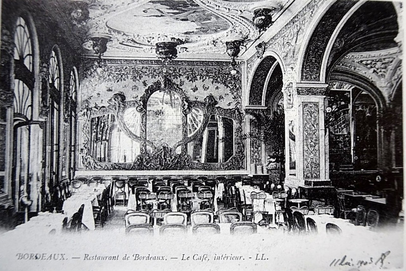 Carte postale ancienne Bordeaux - Restaurant de Bordeaux - Intérieure 3 à Bordeaux
