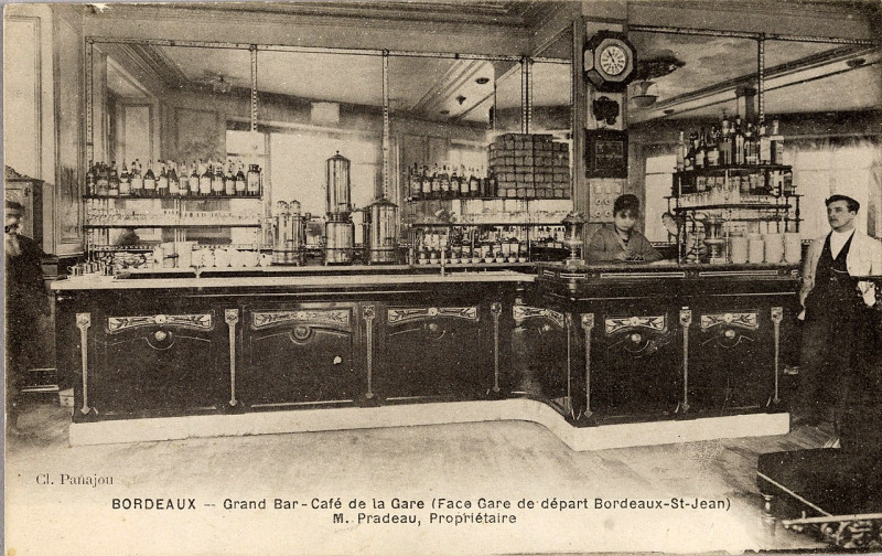 Carte postale ancienne Bordeaux - Hôtel de la Gare 2 à Bordeaux