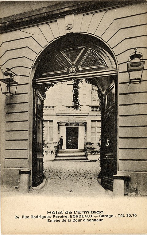 Carte postale ancienne Bordeaux - Hôtel de l'Ermitage 1 à Bordeaux