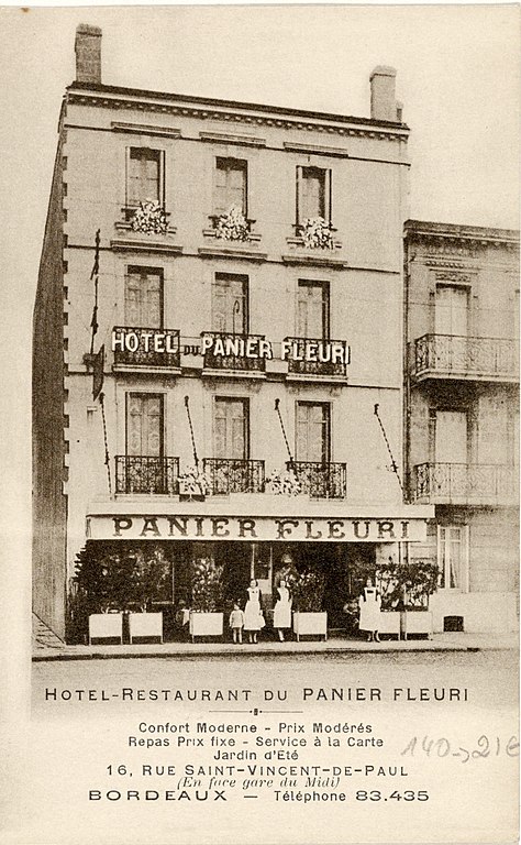 Carte postale ancienne Bordeaux - Hôtel du Pannier Fleuri à Bordeaux