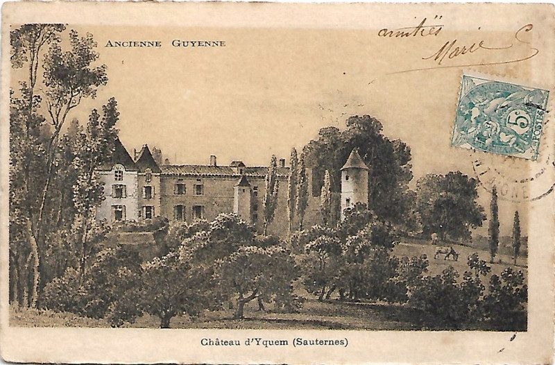 Carte postale ancienne Ancienne Guyenne - Château d'Yquem (Sauternes) à Bordeaux