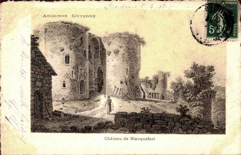 Carte postale ancienne Ancienne Guyenne - Château de Blanquefort à Bordeaux
