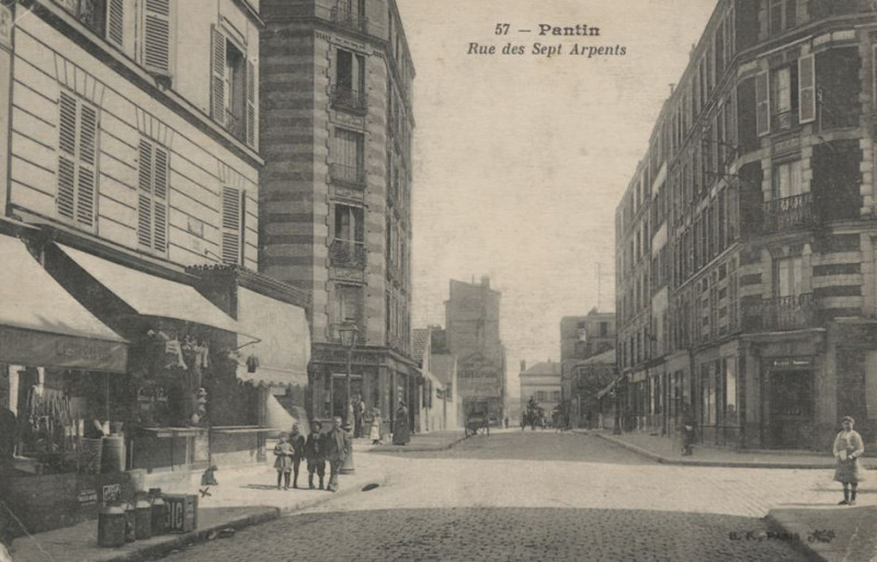 Carte postale ancienne Pantin.Rue des Sept-Arpents