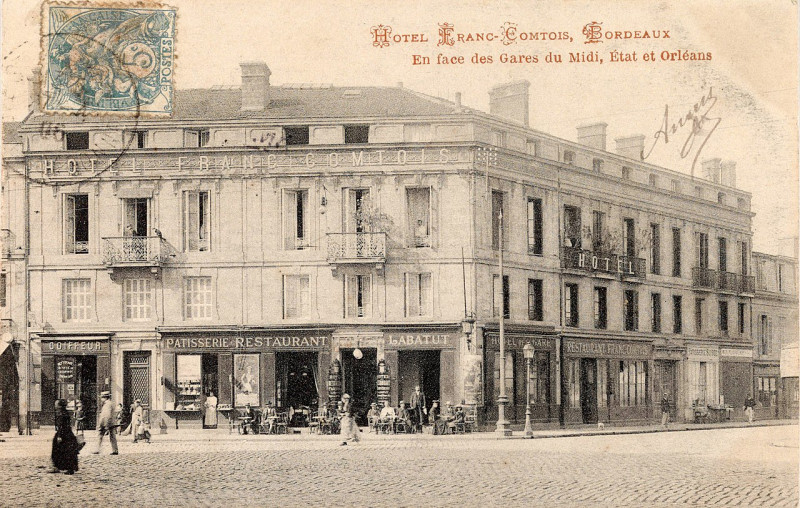 Carte postale ancienne Bordeaux - Hôtel Franc-Comtois 1 à Bordeaux