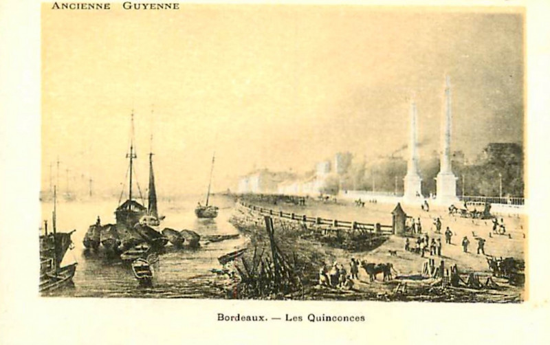 Carte postale ancienne Ancienne Guyenne - Bordeaux Quinconce à Bordeaux