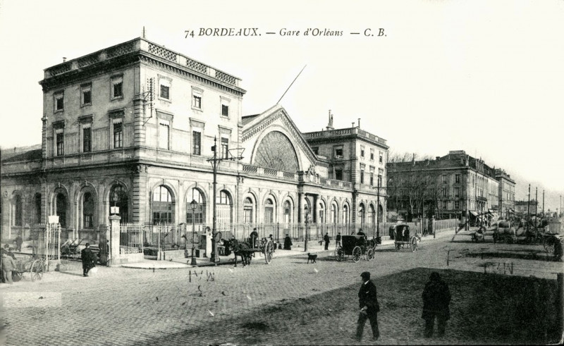 Carte postale ancienne Bordeaux - Gare d'Orléans 4 à Bordeaux