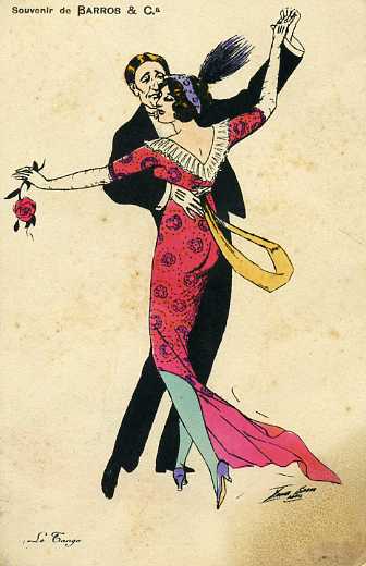 Carte postale ancienne Xavier Sager Le Tango 2