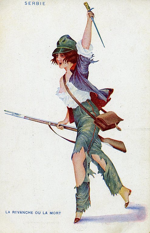 Carte postale ancienne Xavier Sager La revanche ou la mort Serbie
