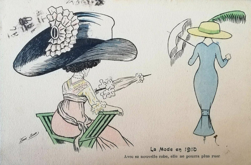 Carte postale ancienne Xavier Sager La mode en 1910 1