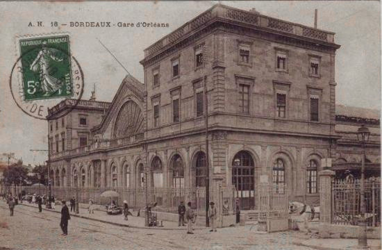 Carte postale ancienne Cp Gare de Bordeaux-Orléans à Bordeaux