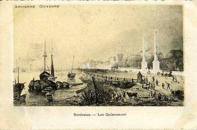 Carte postale ancienne Ancienne Guyenne - Les Quinconces à Bordeaux
