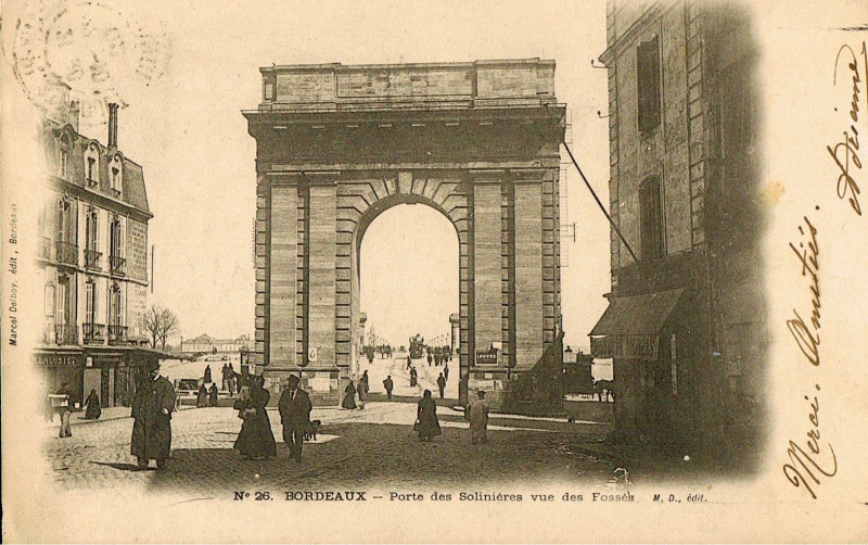 Carte postale ancienne Bordeaux - Porte des Salinières (Md) 1 à Bordeaux