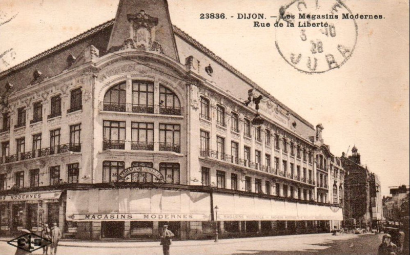 Carte postale ancienne Les magasins modernes