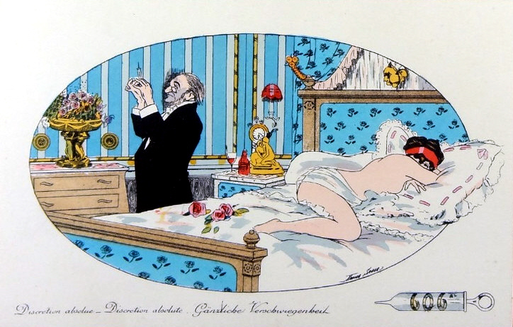 Carte postale ancienne Xavier Sager Les docteurs 07