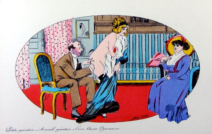 Carte postale ancienne Xavier Sager Les docteurs 02