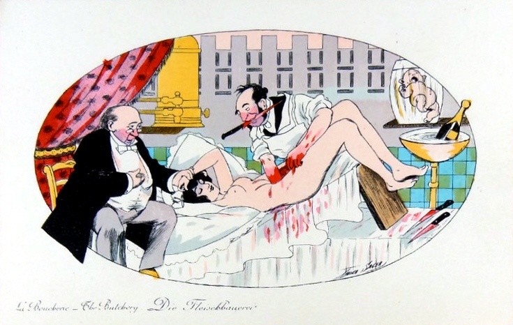 Carte postale ancienne Xavier Sager Les docteurs 04