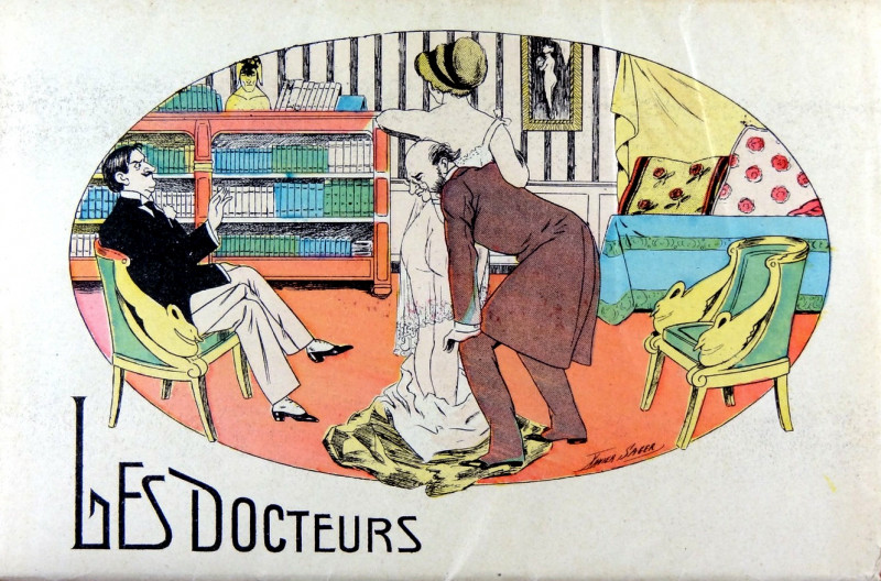 Carte postale ancienne Xavier Sager Les Docteurs 00 cover