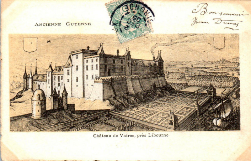 Carte postale ancienne Ancienne Guyenne - Château de Vayres à Bordeaux