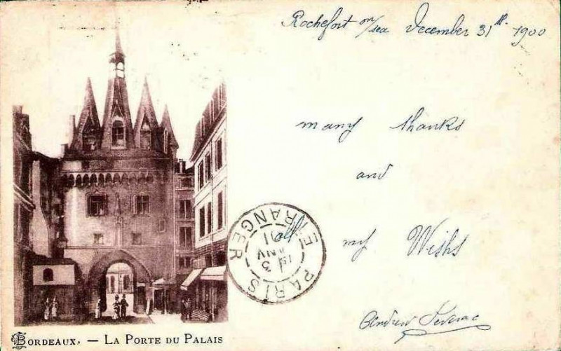 Carte postale ancienne Bordeaux - Porte du Palais 4 à Bordeaux