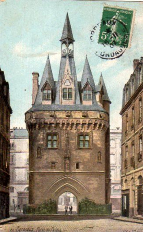 Carte postale ancienne Bordeaux - Porte du Palais 14 à Bordeaux