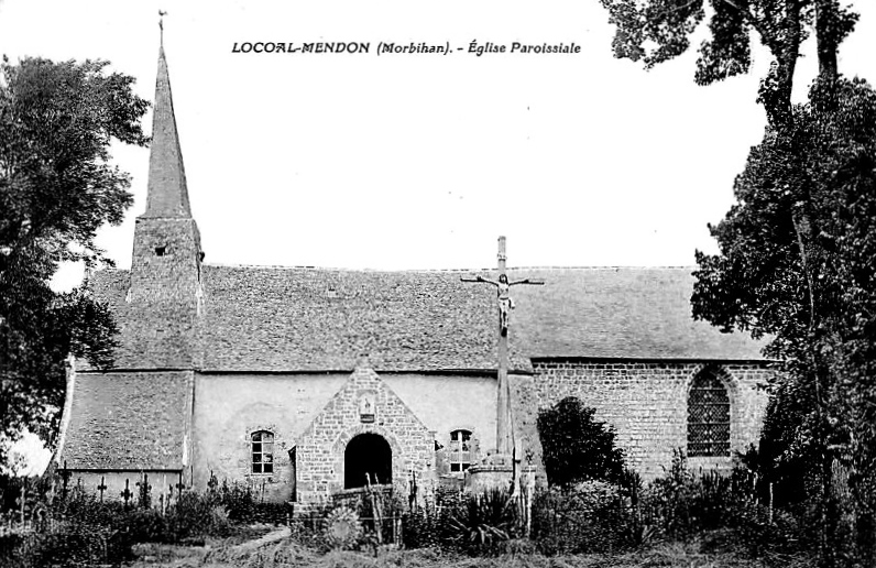 Carte postale ancienne Locoal église
