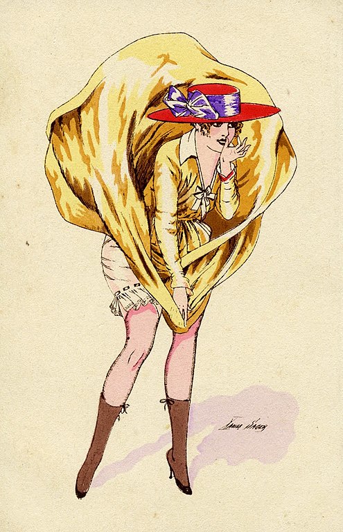 Carte postale ancienne Xavier Sager Upskirt 1