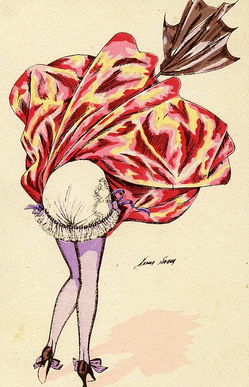 Carte postale ancienne Xavier Sager Upskirt 3