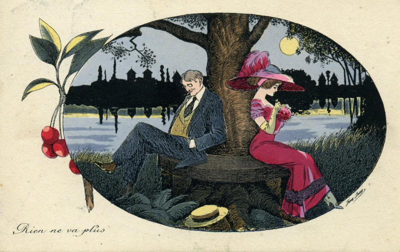 Carte postale ancienne Xavier Sager Rien ne va plus