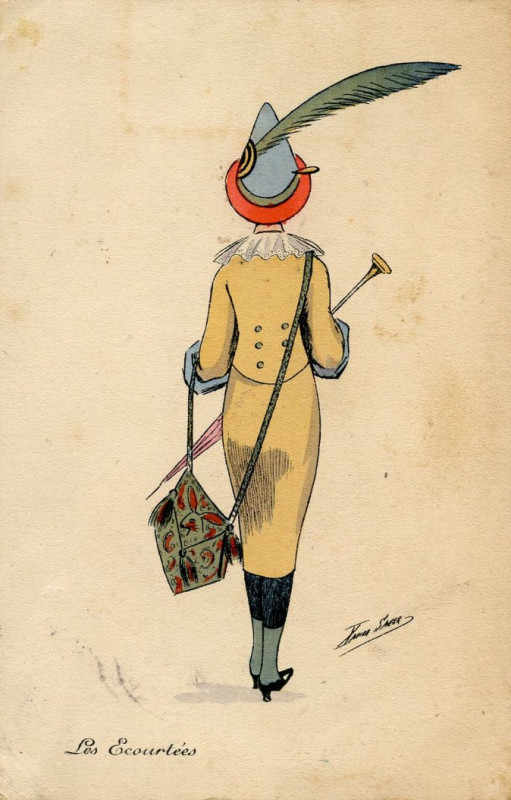 Carte postale ancienne Xavier Sager Les Ecourtées
