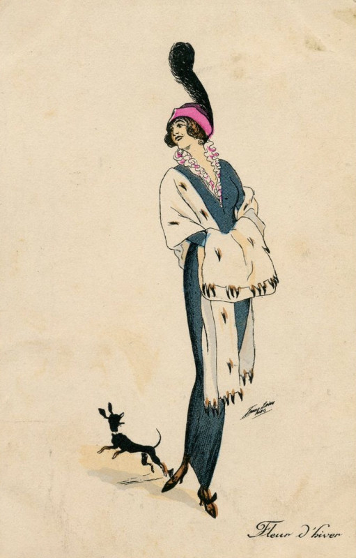 Carte postale ancienne Xavier Sager Fleur d'hiver