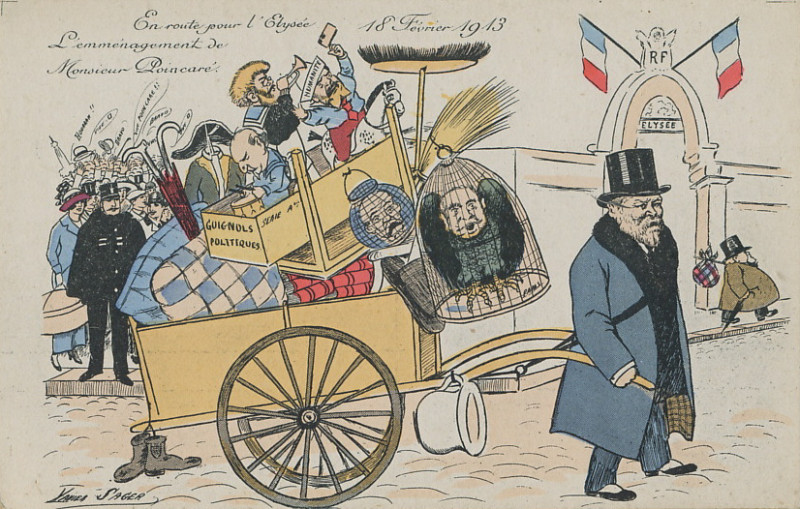 Carte postale ancienne Xavier Sager En route pour l'Elysée