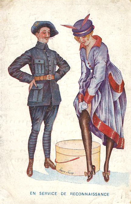 Carte postale ancienne Xavier Sager En service de reconnaissance