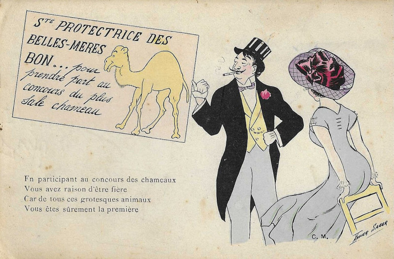 Carte postale ancienne Xavier Sager Concours des chameaux