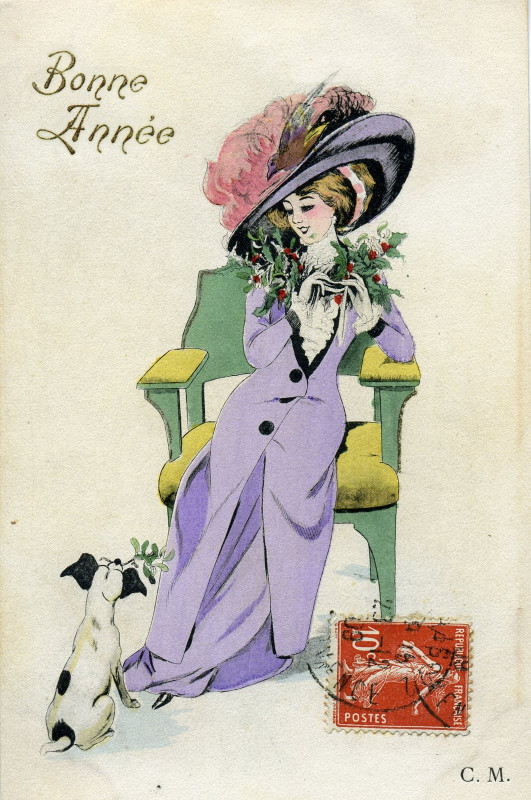 Carte postale ancienne Xavier Sager Bonne année