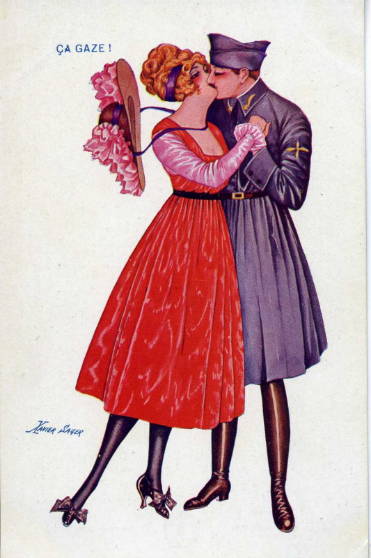 Carte postale ancienne Xavier Sager Ca gaze