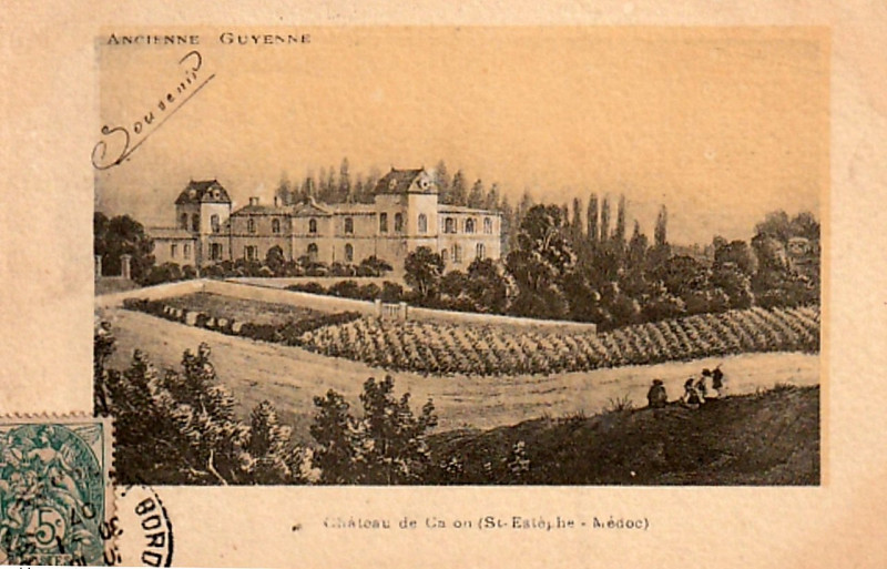 Carte postale ancienne Ancienne guyenne - Château de Canon (Ste Estephe) à Bordeaux